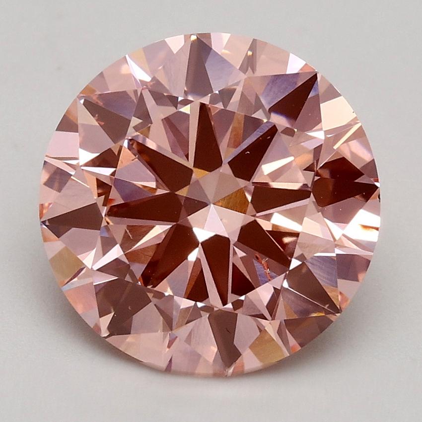 2.70 Ct. Fancy Intense Pink Round Lab Grown Diamond