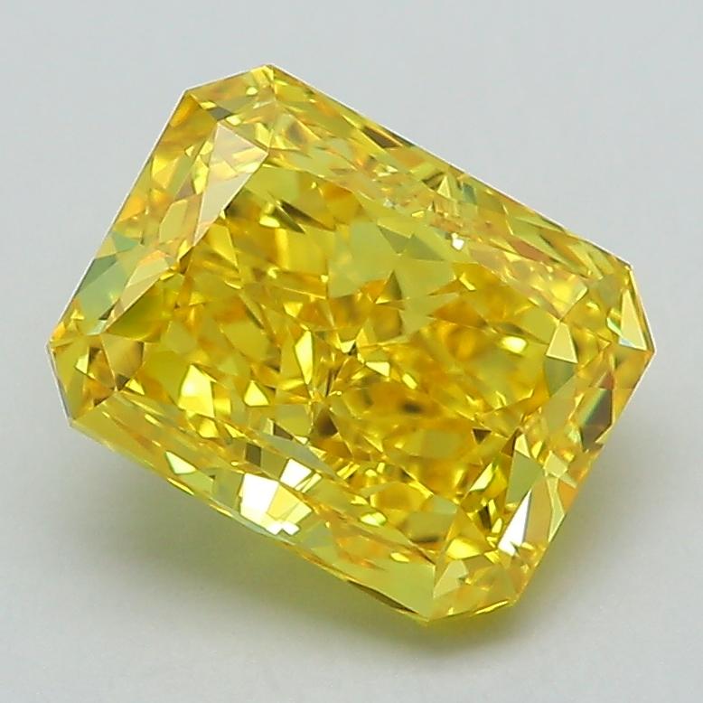 2.51 Ct. Fancy Vivid Yellow Radiant Lab Grown Diamond
