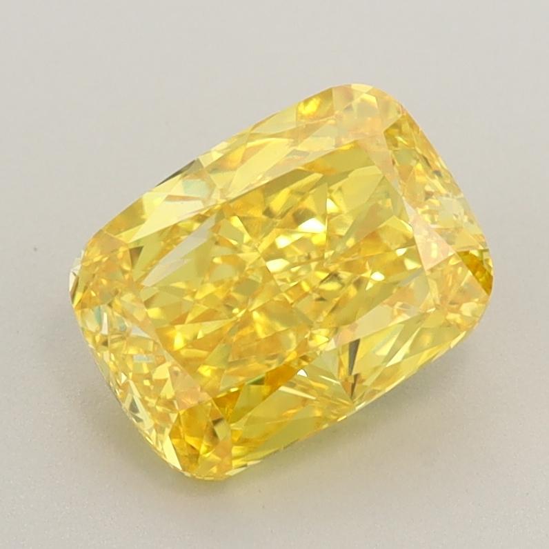 1.50 Ct. Fancy Vivid  Yellow Cushion Lab Grown Diamond
