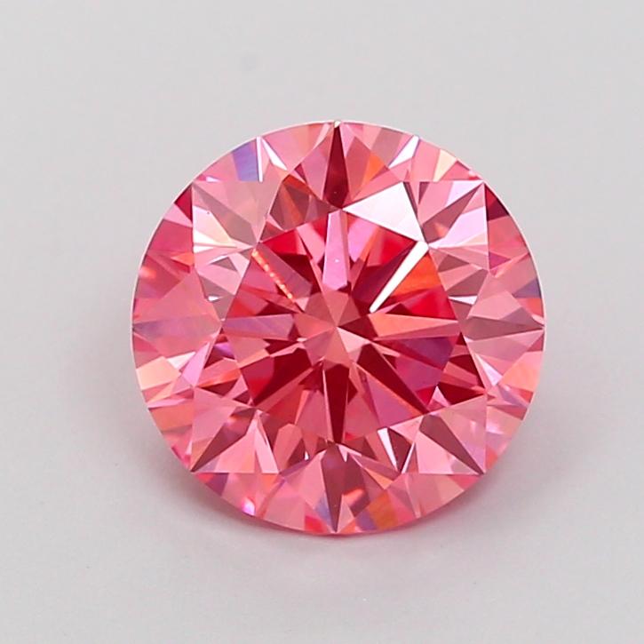 2.10 Ct. Fancy Vivid Pink Round Lab Grown Diamond