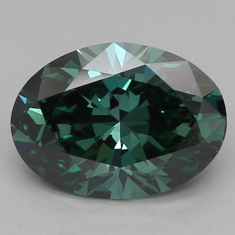 1.04 Ct. Fancy Deep Green Oval Lab Grown Diamond