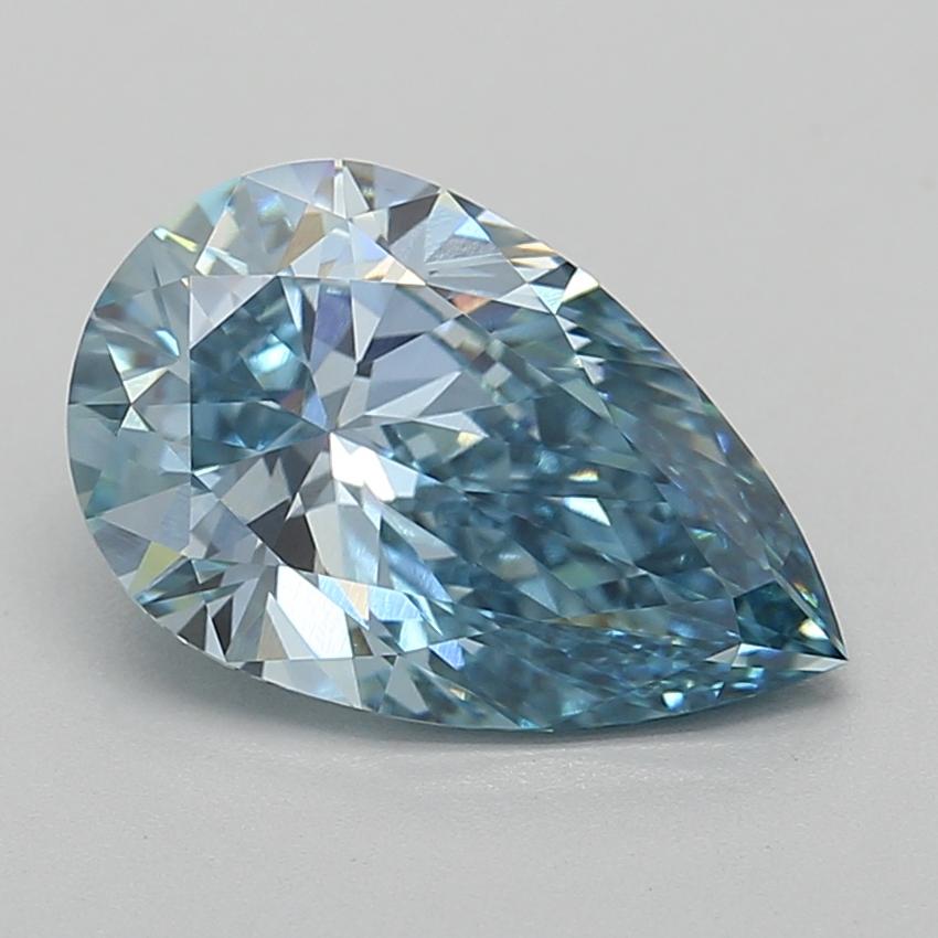2.58 Ct. Fancy Vivid  Blue Pear Lab Grown Diamond