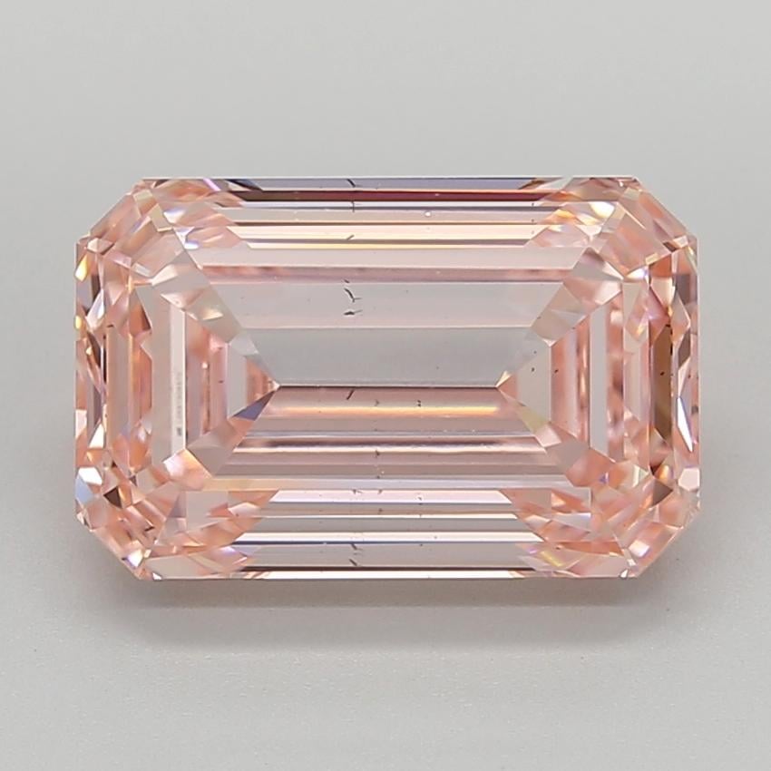 6.01 Ct. Fancy Intense  Pink Emerald Lab Grown Diamond