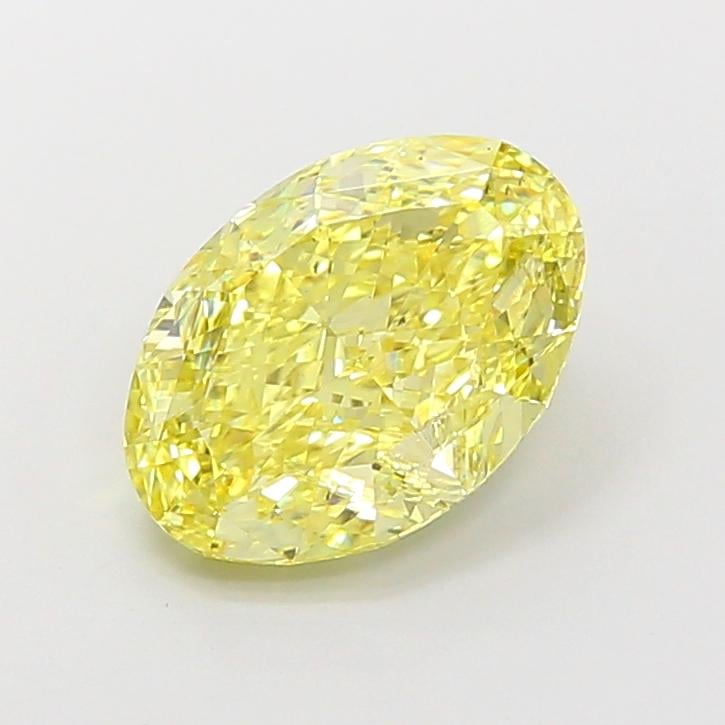 3.04 Ct. Fancy Intense Yellow Oval Lab Grown Diamond