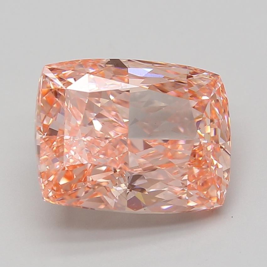 7.00 Ct. Fancy Vivid Pink Cushion Lab Grown Diamond