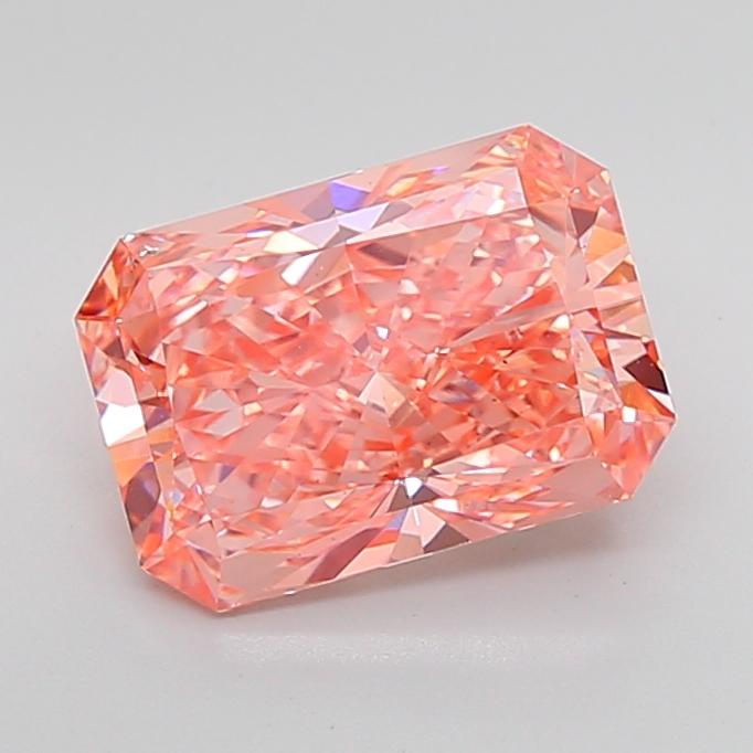 4.00 Ct. Fancy Vivid Pink Radiant Lab Grown Diamond