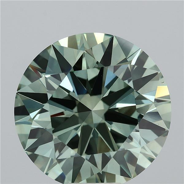 12.76 Ct. Fancy Vivid Green Round Lab Grown Diamond