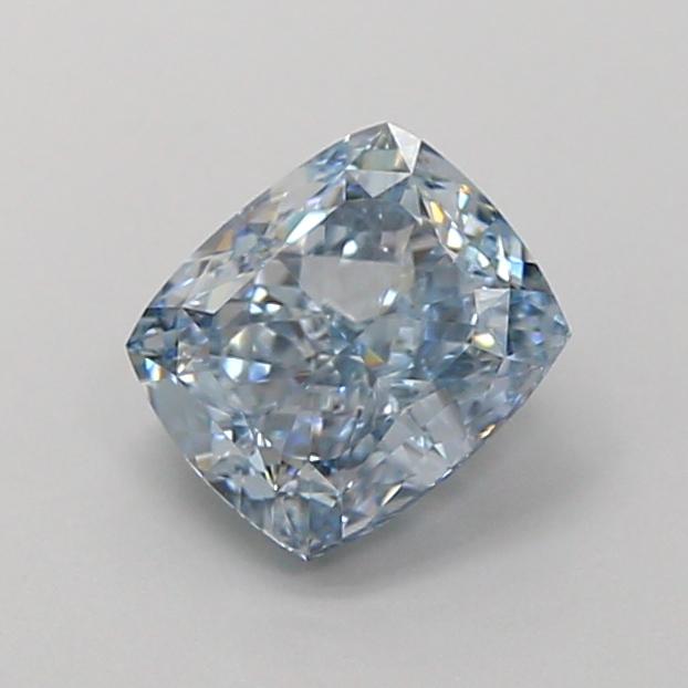 1.34 Ct. Fancy Vivid  Blue Cushion Lab Grown Diamond