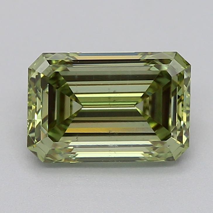 0.84 Ct. Fancy Intense  Green Emerald Lab Grown Diamond