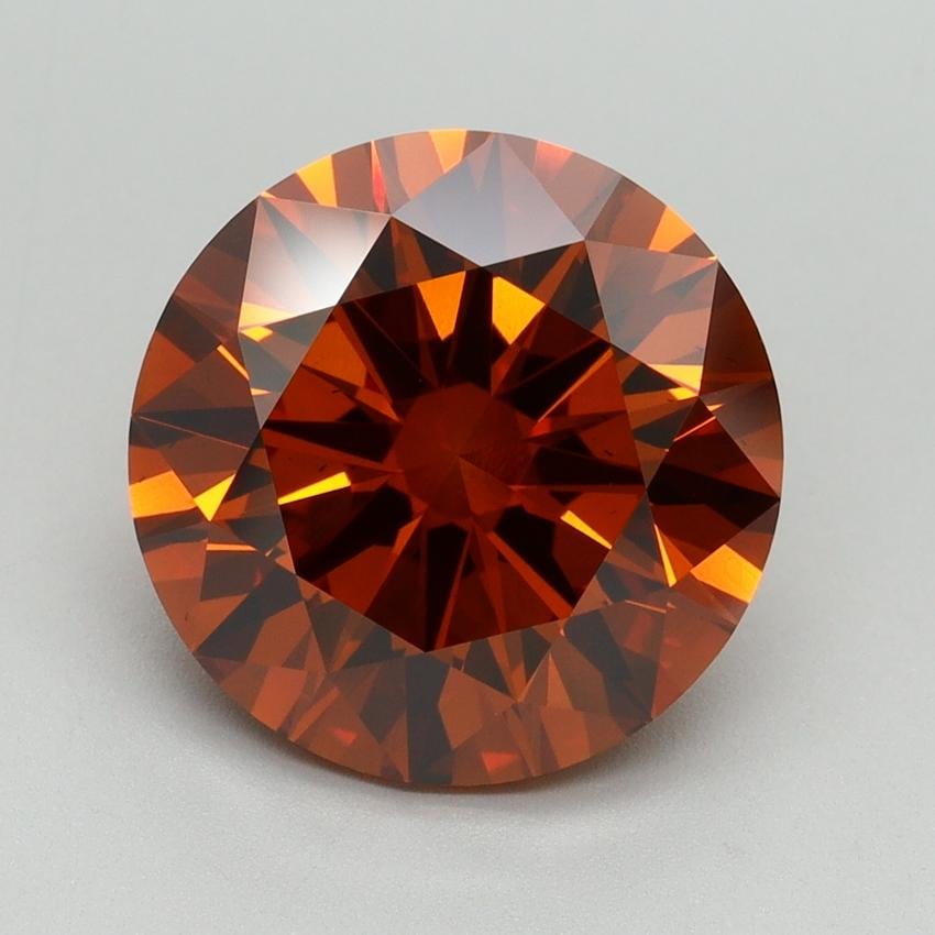 5.06 Ct. Fancy Deep Orange Round Lab Grown Diamond