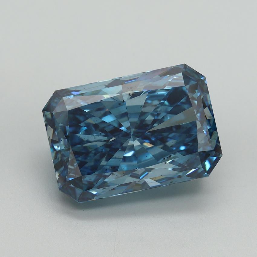 11.02 Ct. Fancy Vivid Blue Radiant Lab Grown Diamond