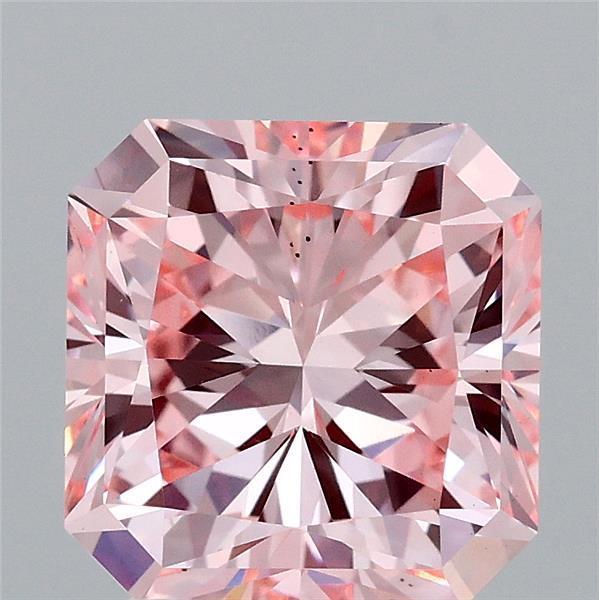 3.03 Ct. Fancy Vivid  Pink Radiant Lab Grown Diamond