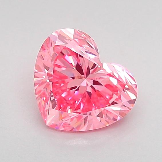 0.83 Ct. Fancy Vivid Pink Heart Lab Grown Diamond