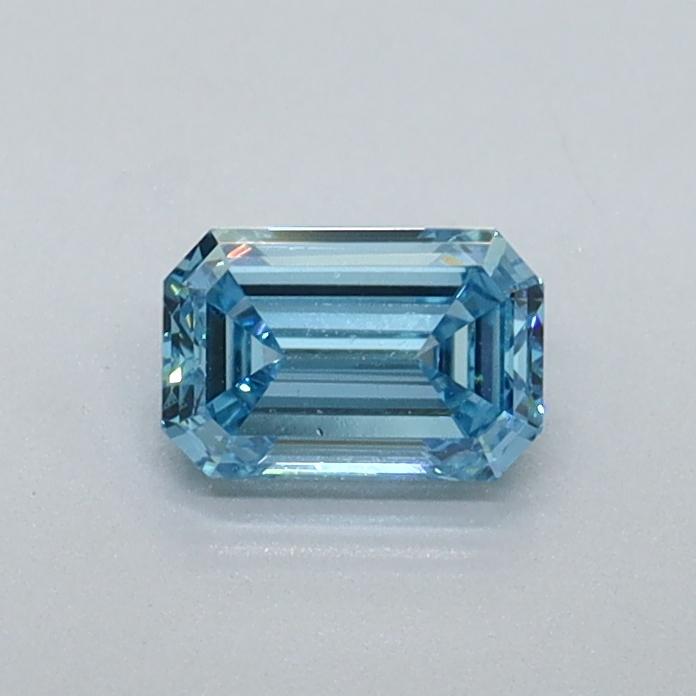 0.40 Ct. Fancy Vivid Malibu Blue Emerald Lab Grown Diamond