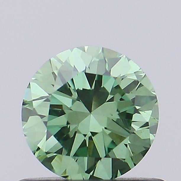 0.34 Ct. Fancy Vivid Green Round Lab Grown Diamond