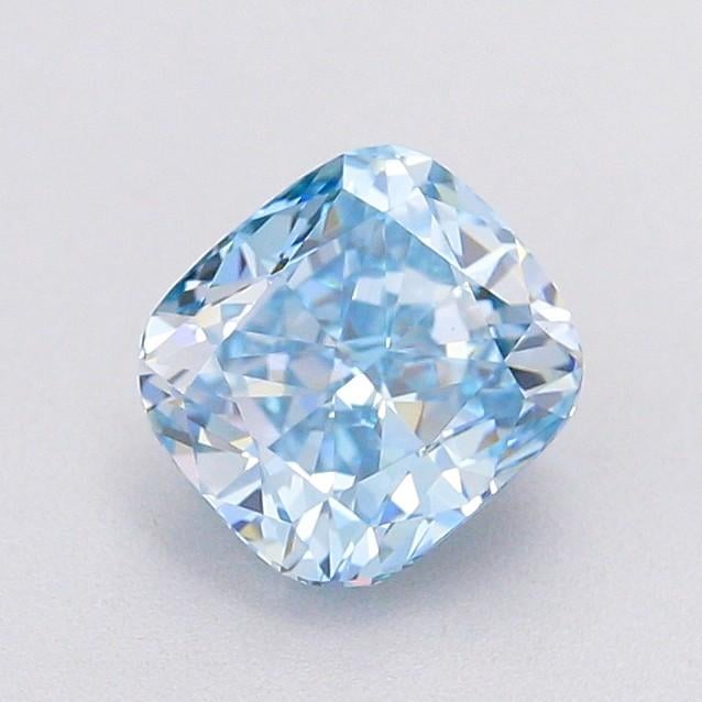 1.02 Ct. Fancy Vivid Blue Cushion Lab Grown Diamond