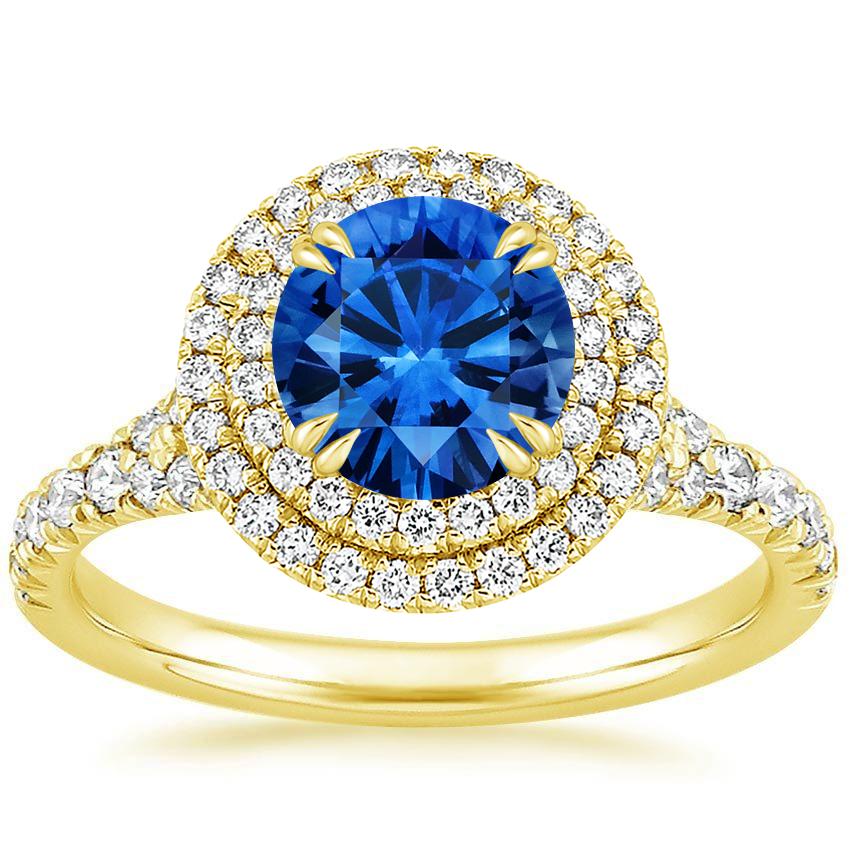 Sapphire Gala Diamond Ring in 18K Yellow Gold