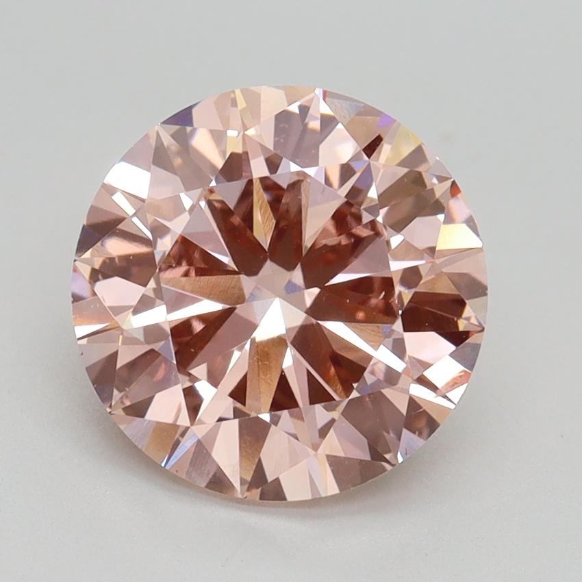 3.00 Ct. Fancy Intense Pink Round Lab Grown Diamond
