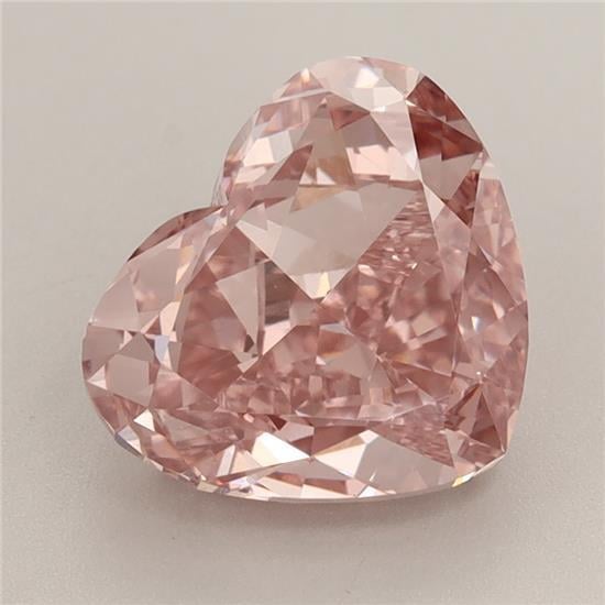 3.59 Ct. Fancy Intense Brownish Pink Heart Lab Grown Diamond