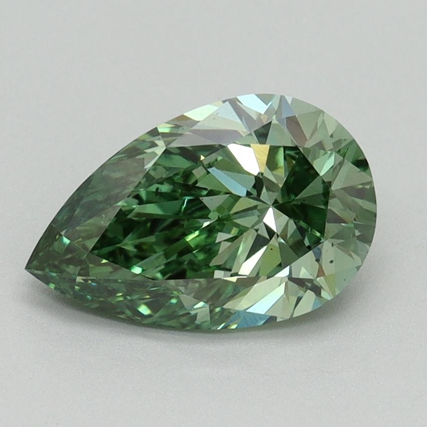 1.59 Ct. Fancy Vivid Green Pear Lab Grown Diamond
