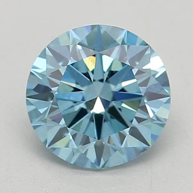 0.64 Ct. Fancy Vivid Blue Round Lab Grown Diamond