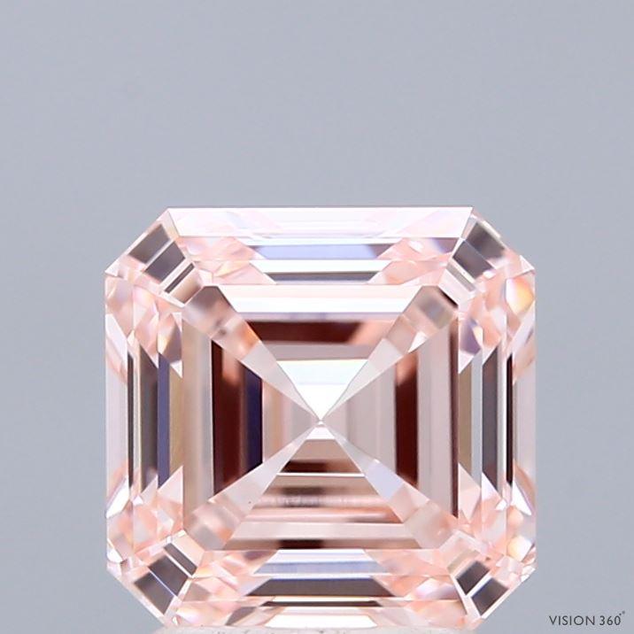 2.53 Ct. Fancy Pink Asscher Lab Grown Diamond