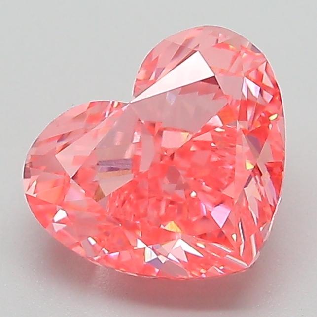 2.01 Ct. Fancy Vivid Pink Heart Lab Grown Diamond
