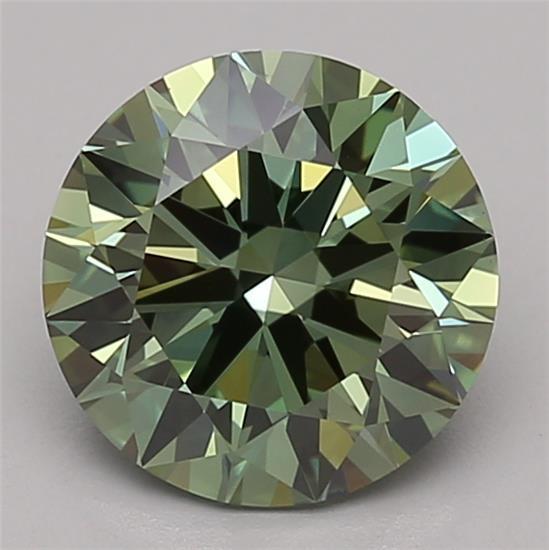 1.89 Ct. Fancy Vivid Green Round Lab Grown Diamond