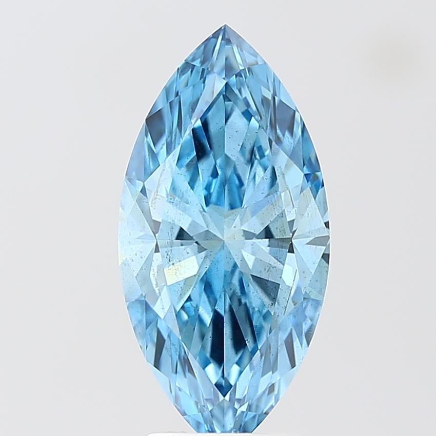 3.01 Ct. Fancy Vivid Blue Marquise Lab Grown Diamond