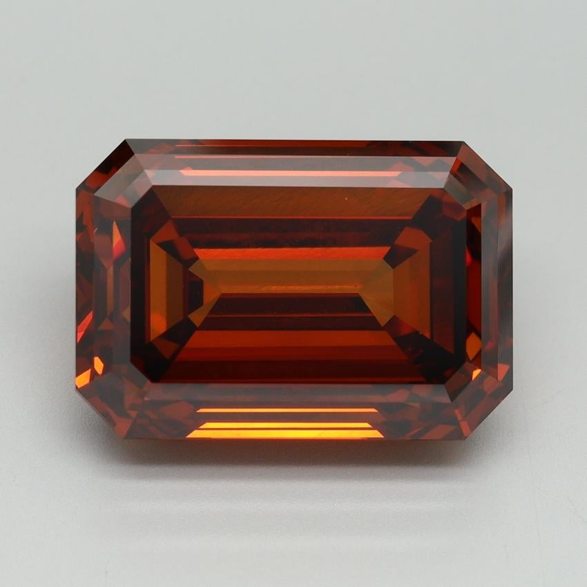 12.25 Ct. Fancy Vivid Orange Emerald Lab Grown Diamond