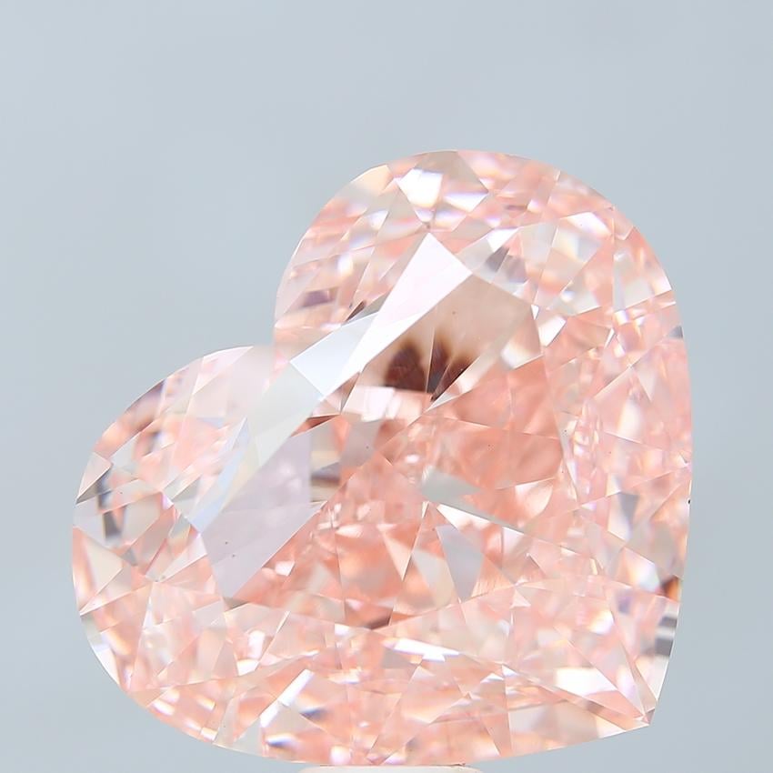 30.10 Ct. Fancy Vivid  Pink Heart Lab Grown Diamond
