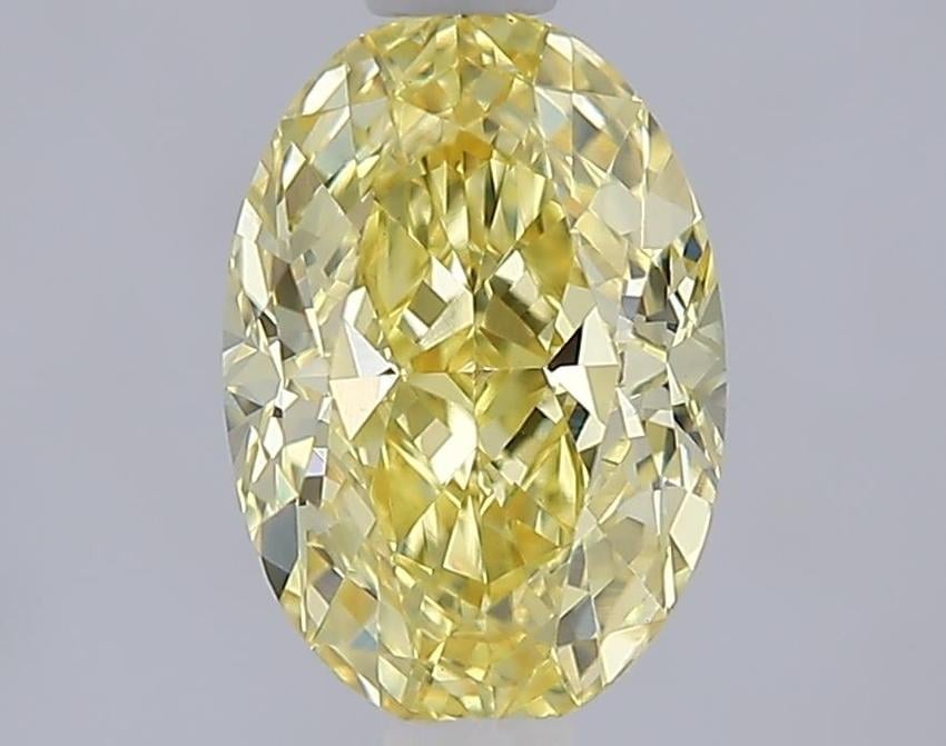 1.55 Ct. Fancy Intense  Yellow Oval Lab Grown Diamond