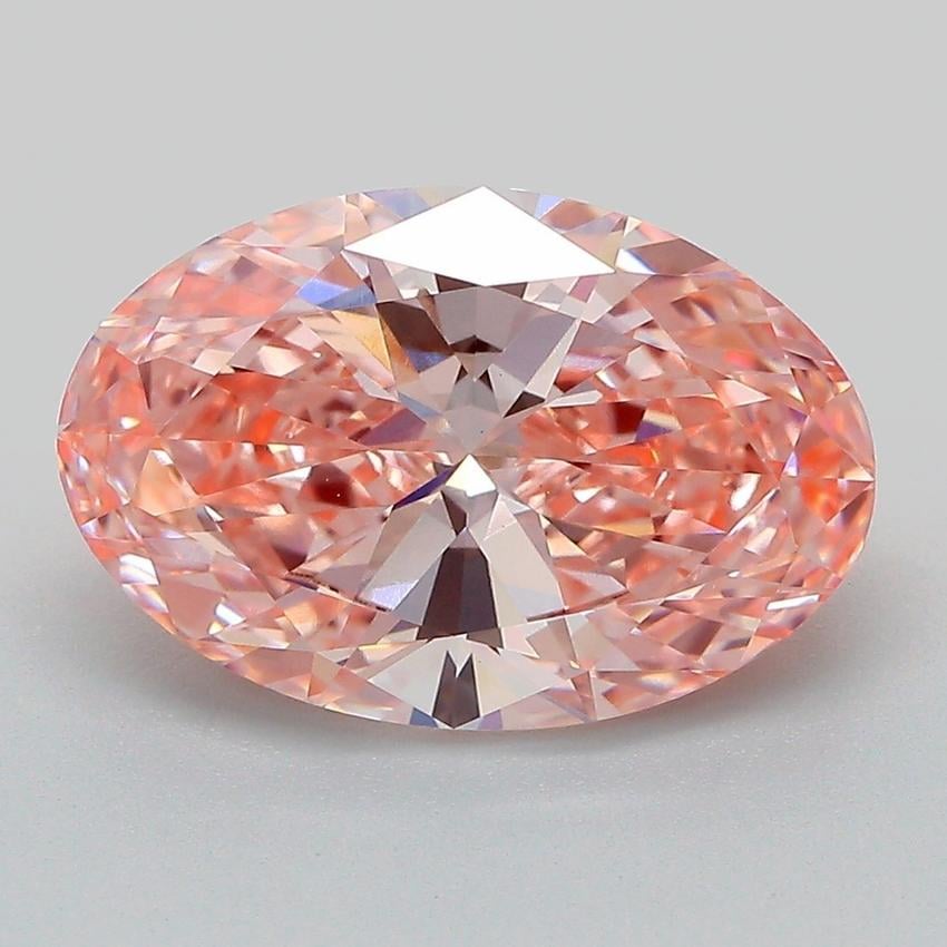 4.17 Ct. Fancy Vivid Pink Oval Lab Grown Diamond