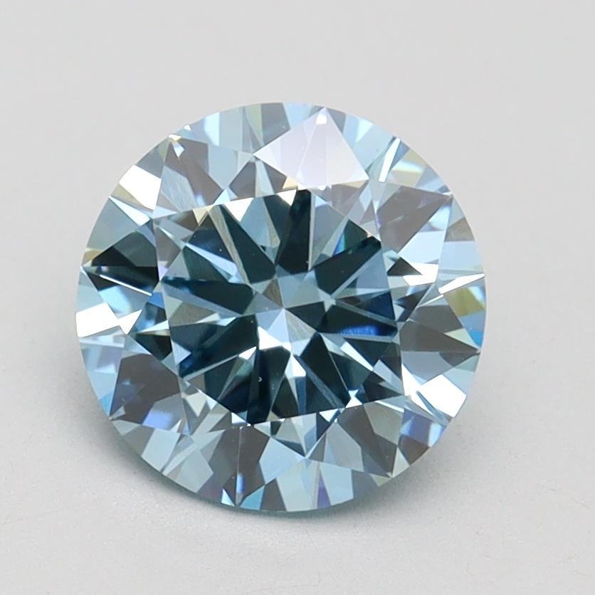 1.71 Ct. Fancy Vivid Blue Round Lab Grown Diamond