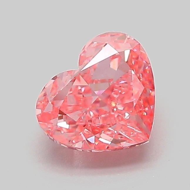 1.05 Ct. Fancy Vivid Pink Heart Lab Grown Diamond