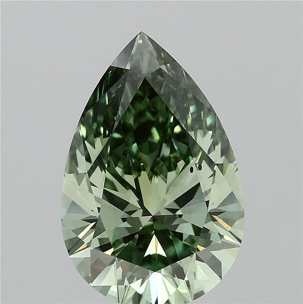 3.01 Ct. Fancy Vivid  Green Pear Lab Grown Diamond