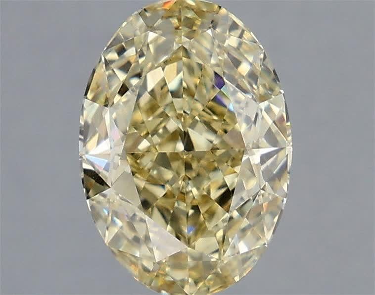 3.05 Ct. Fancy Light  Yellow Oval Lab Grown Diamond
