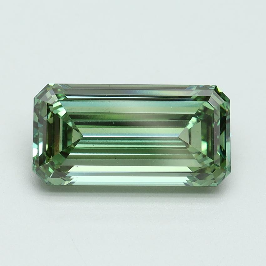 3.04 Ct. Fancy Vivid Green Emerald Lab Grown Diamond
