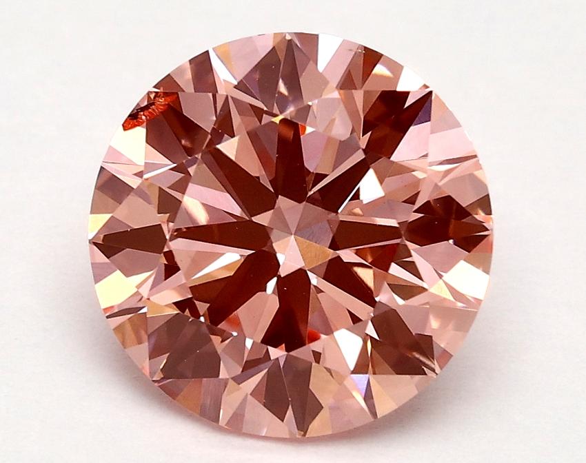 2.20 Ct. Fancy Vivid Pink Round Lab Grown Diamond