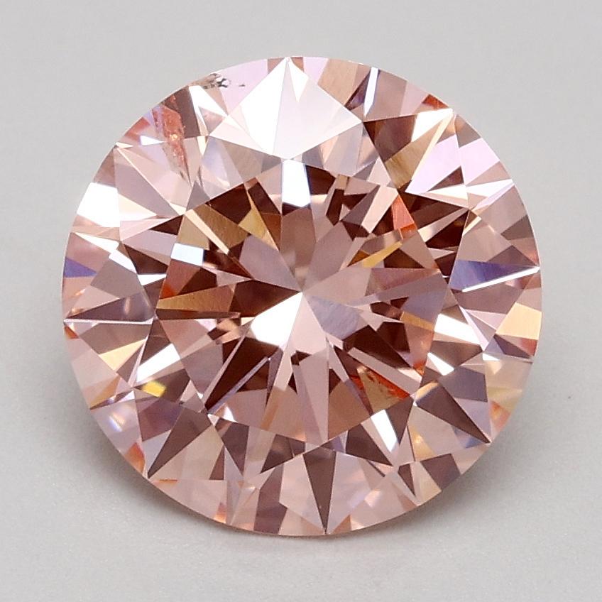 2.00 Ct. Fancy Intense Pink Round Lab Grown Diamond
