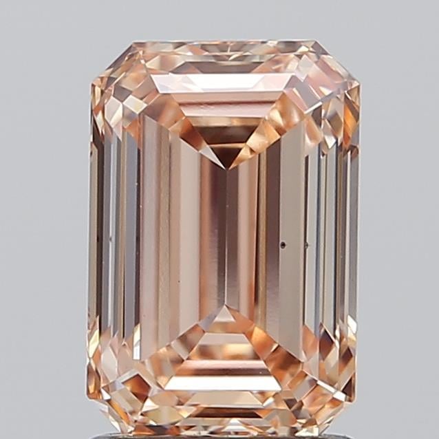 1.71 Ct. Fancy Intense Pinkish Orange Emerald Lab Grown Diamond