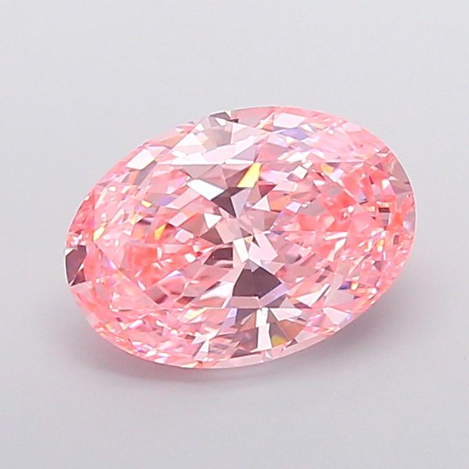 4.52 Ct. Fancy Vivid Pink Oval Lab Grown Diamond