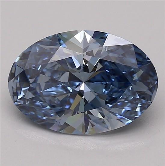 2.14 Ct. Fancy Vivid Blue Oval Lab Grown Diamond