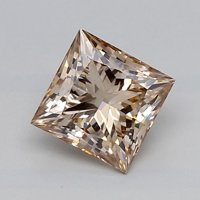 1.09 Ct. Light  Brown Princess Lab Grown Diamond