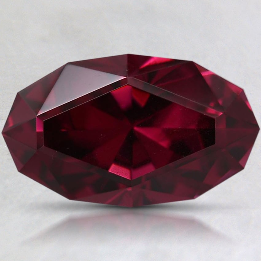 11.6x6.9mm Red Modified Oval Rhodolite Garnet
