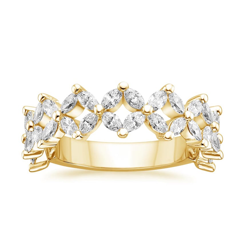 18K Yellow Gold Glacé Diamond Ring (3/4 ct. tw.) with Prism Diamond ...