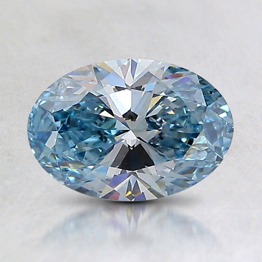 1.06 Ct. Fancy Blue Oval Lab Created Diamond