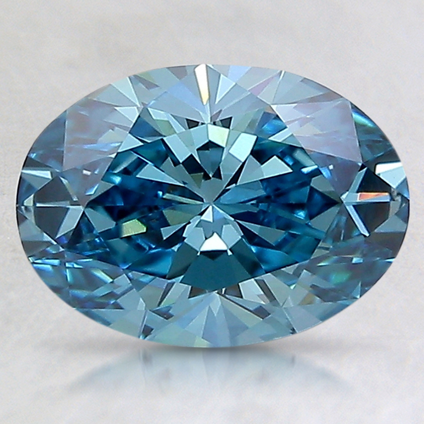 1.66 Ct. Fancy Vivid Blue Oval Lab Created Diamond