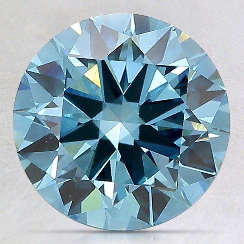 2.50 Ct. Fancy Intense Blue Round Lab Created Diamond