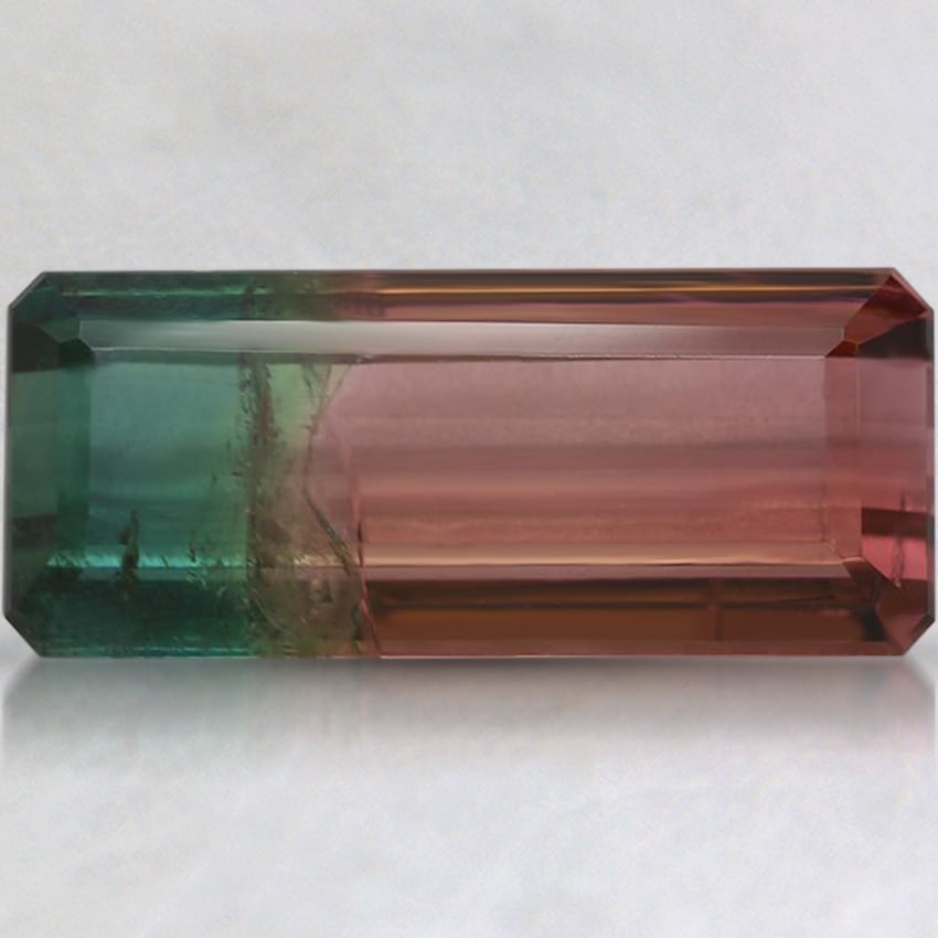 17.8x7.2mm Bi-Color Modified Emerald Tourmaline